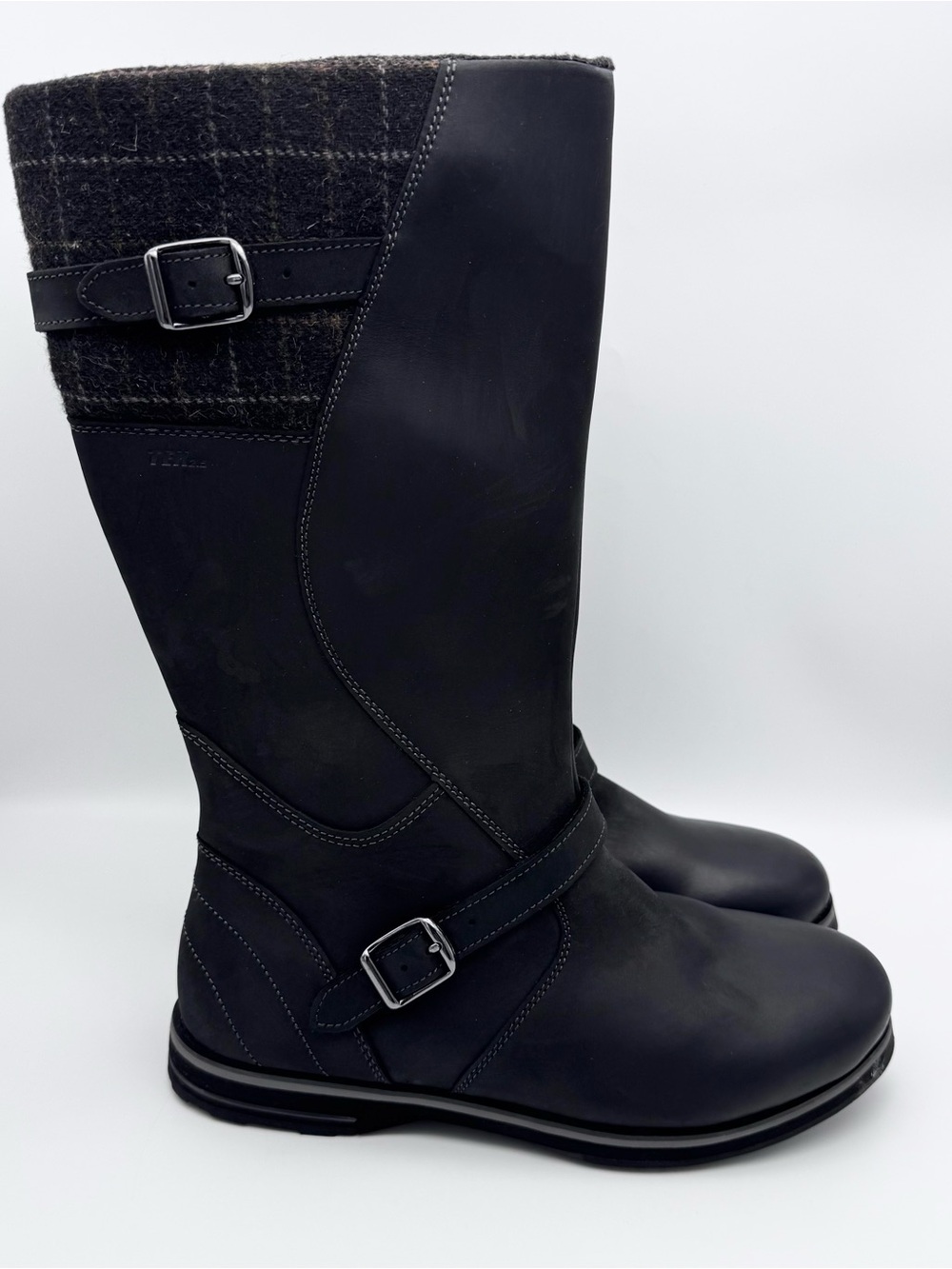 L.L. Bean Park Ridge Tek 2.5 Tall Boots Women's 10 Wide Black Side Zip Buckle